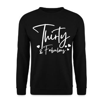 Dreißig fabelhaft - Unisex Pullover - Schwarz - Vorne - Alina (178cm) & Michal (187cm)