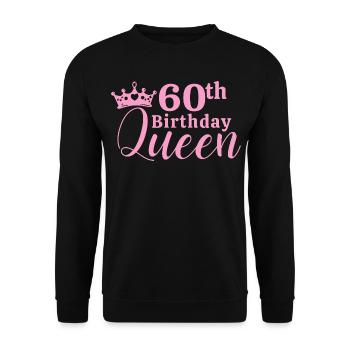 60th birthday - Unisex Sweatshirt - black - Front - Alina (178cm) & Michal (187cm)