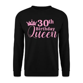 30th birthday - Unisex Sweatshirt - black - Front - Alina (178cm) & Michal (187cm)