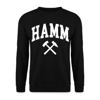 Hamm - Unisex Sweatshirt - black - Front - Alina (178cm) & Michal (187cm)