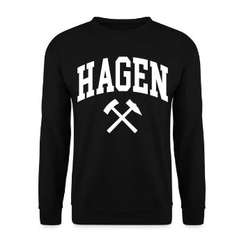 Hagen - Unisex Sweatshirt - black - Front - Alina (178cm) & Michal (187cm)