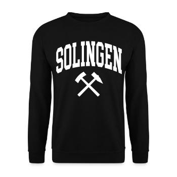 Solingen - Unisex Sweatshirt - black - Front - Alina (178cm) & Michal (187cm)