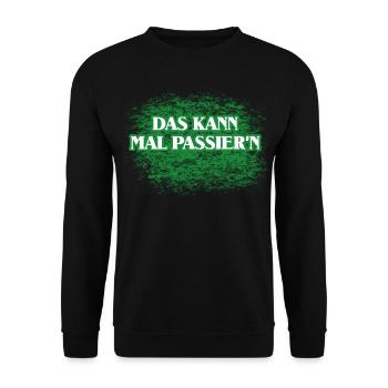 Shit happens Spruch - Unisex Pullover - Schwarz - Vorne - Alina (178cm) & Michal (187cm)