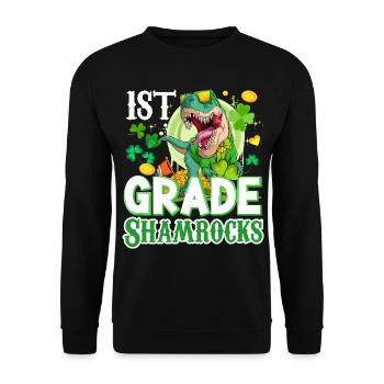 St Paddy’s St Patricksday St Patrick Day - Sweat-shirt Unisexe - noir - Devant - Alina (178cm) & Michal (187cm)