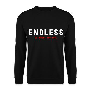 ENDLESS - Unisex Sweatshirt - black - Front - Alina (178cm) & Michal (187cm)