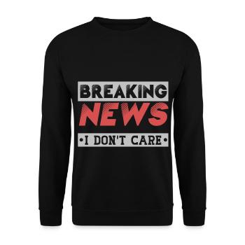 News Fake Newspaper News Producer Gift - Unisex Sweatshirt - black - Front - Alina (178cm) & Michal (187cm)