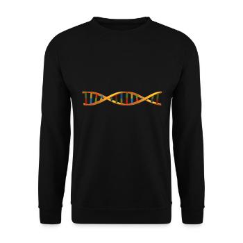 DNA Biology Chromosomes Genes Genetic Genetics - Unisex Sweatshirt - black - Front - Alina (178cm) & Michal (187cm)
