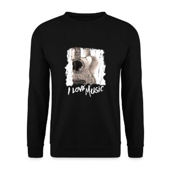 Idée cadeau musique musicien casque - Sweat-shirt Unisexe - noir - Devant - Alina (178cm) & Michal (187cm)
