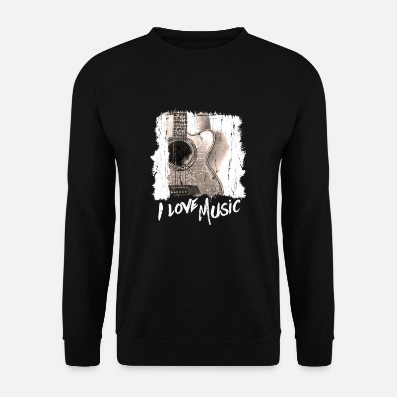 Musik Musiker Kopfhörer Geschenkidee - Unisex Pullover - Schwarz
