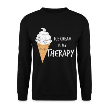 Idée de cadeau d'été de crème glacée - Sweat-shirt Unisexe - noir - Devant - Alina (178cm) & Michal (187cm)