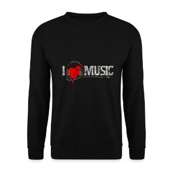 Musik - Unisex Pullover - Schwarz - Vorne - Alina (178cm) & Michal (187cm)