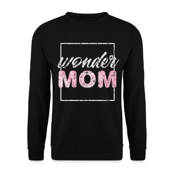 Muttertag - Unisex Pullover - Schwarz - Vorne - Alina (178cm) & Michal (187cm)