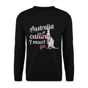 Australia - Unisex Sweatshirt - black - Front - Alina (178cm) & Michal (187cm)