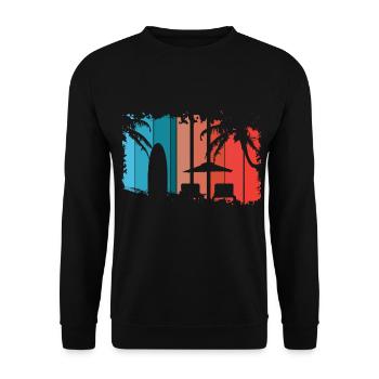 Strand - Unisex Pullover - Schwarz - Vorne - Alina (178cm) & Michal (187cm)