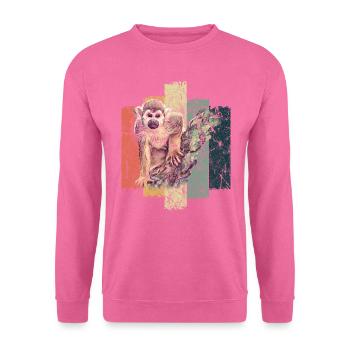 Affe - Unisex Pullover - Pink - Vorne
