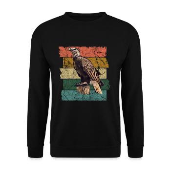 eagle - Unisex Sweatshirt - black - Front - Alina (178cm) & Michal (187cm)
