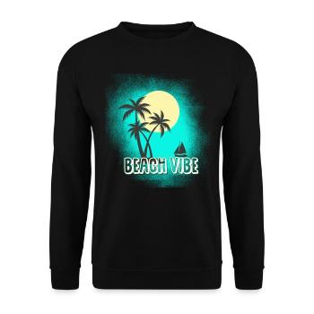 Strand - Unisex Pullover - Schwarz - Vorne - Alina (178cm) & Michal (187cm)