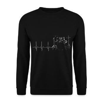 Tambour - Sweat-shirt Unisexe - noir - Devant - Alina (178cm) & Michal (187cm)