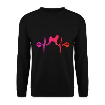 Hund - Unisex Pullover - Schwarz - Vorne - Alina (178cm) & Michal (187cm)