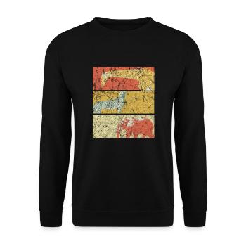 safari - Unisex Sweatshirt - black - Front - Alina (178cm) & Michal (187cm)