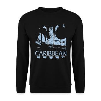 Caribbean Caribbean holiday gift idea - Unisex Sweatshirt - black - Front - Alina (178cm) & Michal (187cm)