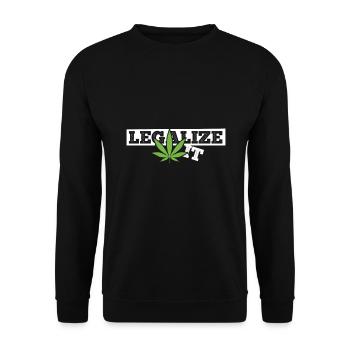 Weed Marihuana Geschenkidee - Unisex Pullover - Schwarz - Vorne - Alina (178cm) & Michal (187cm)