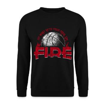 Basketball Spruch - Unisex Pullover - Schwarz - Vorne - Alina (178cm) & Michal (187cm)