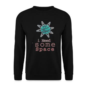 astronaut - Unisex Sweatshirt - black - Front - Alina (178cm) & Michal (187cm)
