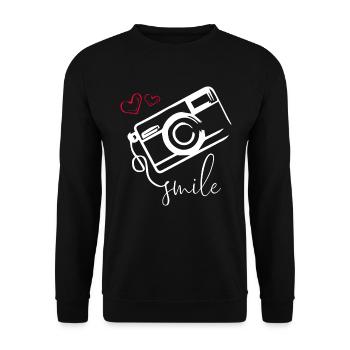 Fotograf - Unisex Pullover - Schwarz - Vorne - Alina (178cm) & Michal (187cm)