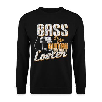 Bass music gift - Unisex Sweatshirt - black - Front - Alina (178cm) & Michal (187cm)