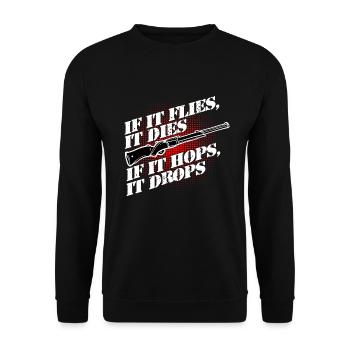 To hunt - Unisex Sweatshirt - black - Front - Alina (178cm) & Michal (187cm)