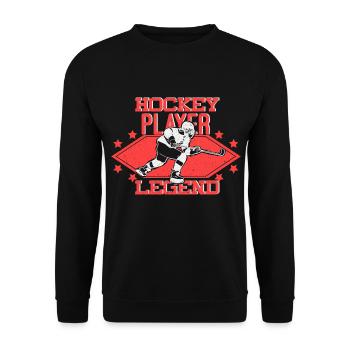 Eishockey - Unisex Pullover - Schwarz - Vorne - Alina (178cm) & Michal (187cm)