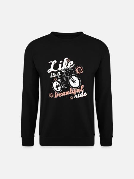 Bicycle flowers - Unisex Sweatshirt - black