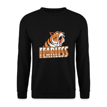 tigre - Sweat-shirt Unisexe - noir - Devant - Alina (178cm) & Michal (187cm)