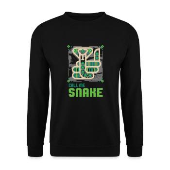 serpent - Sweat-shirt Unisexe - noir - Devant - Alina (178cm) & Michal (187cm)