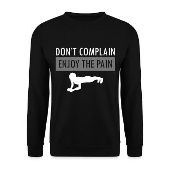 Sport Fitness Gift Idea - Unisex Sweatshirt - black - Front - Alina (178cm) & Michal (187cm)