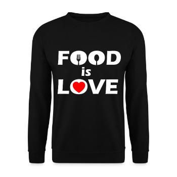 eat - Unisex Sweatshirt - black - Front - Alina (178cm) & Michal (187cm)