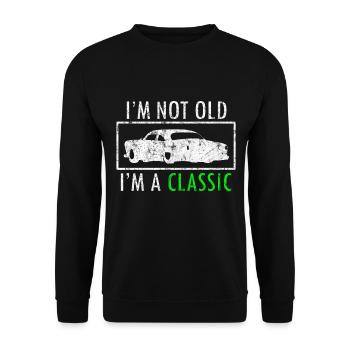 automobile - Unisex Sweatshirt - black - Front - Alina (178cm) & Michal (187cm)