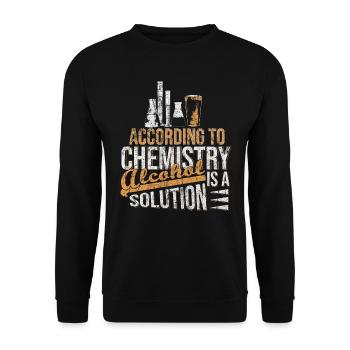 Alcohol chemistry gift - Unisex Sweatshirt - black - Front - Alina (178cm) & Michal (187cm)