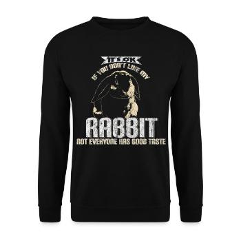 Haustier Hase - Unisex Pullover - Schwarz - Vorne - Alina (178cm) & Michal (187cm)