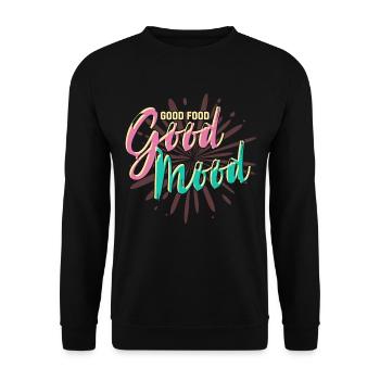 eat - Unisex Sweatshirt - black - Front - Alina (178cm) & Michal (187cm)