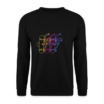 Skateboard - Unisex Pullover - Schwarz - Vorne - Alina (178cm) & Michal (187cm)