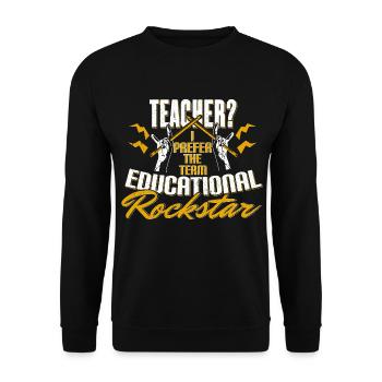 Schule Lehrer Lehrer - Unisex Pullover - Schwarz - Vorne - Alina (178cm) & Michal (187cm)