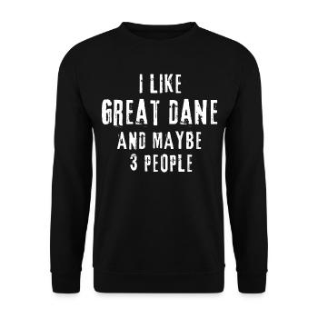 Great Dane - Unisex Sweatshirt - black - Front - Alina (178cm) & Michal (187cm)