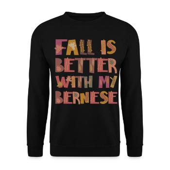 Reconnaissant pour mon bouvier bernois Autumn Grateful - Sweat-shirt Unisexe - noir - Devant - Alina (178cm) & Michal (187cm)