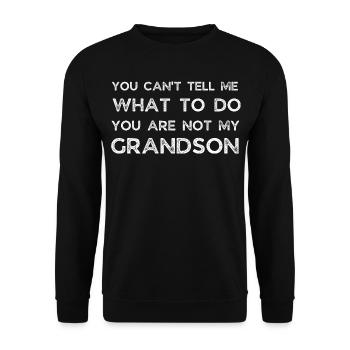 Funny grandad. - Unisex Sweatshirt - black - Front - Alina (178cm) & Michal (187cm)