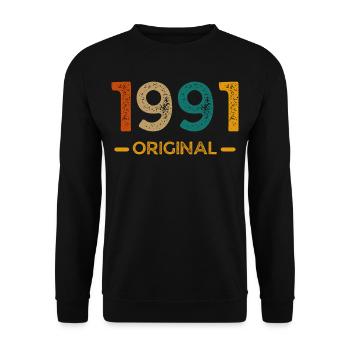1991 Original - Sweat-shirt Unisexe - noir - Devant - Alina (178cm) & Michal (187cm)