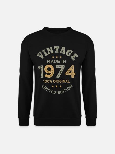 Jahrgang 1974 Jahrgang 1974 Geburtstag - Unisex Pullover - Schwarz
