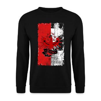 Retro Tirol - Unisex Pullover - Schwarz - Vorne - Alina (178cm) & Michal (187cm)