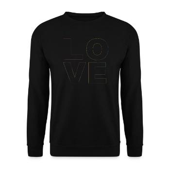 Love - Sweat-shirt Unisexe - noir - Devant - Alina (178cm) & Michal (187cm)
